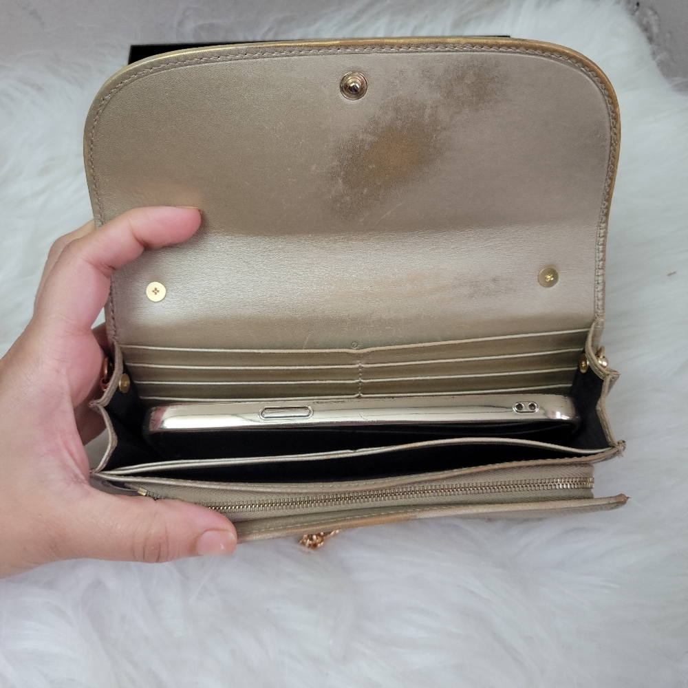100% Authentic GUCCI LEATHER Double G Continental Wallet - Picture 10 of 16